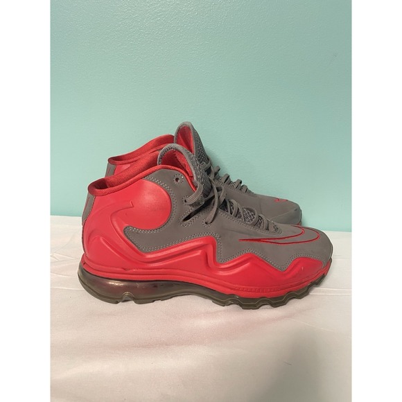 Nike Air Max Flyposite Gray Red‎ Shoes Mens Size 8.5 Sneakers Athletic  S-14 - Picture 1 of 8